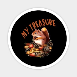 Squirrel treasure Magnet